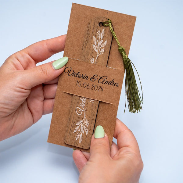Personalized Wooden Bookmark with Tassel