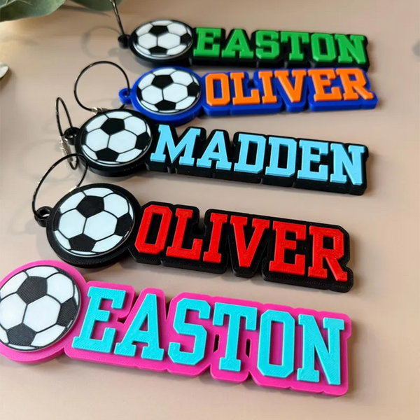 Personalized Soccer Keychain | Backpack Tags, Bag Tag