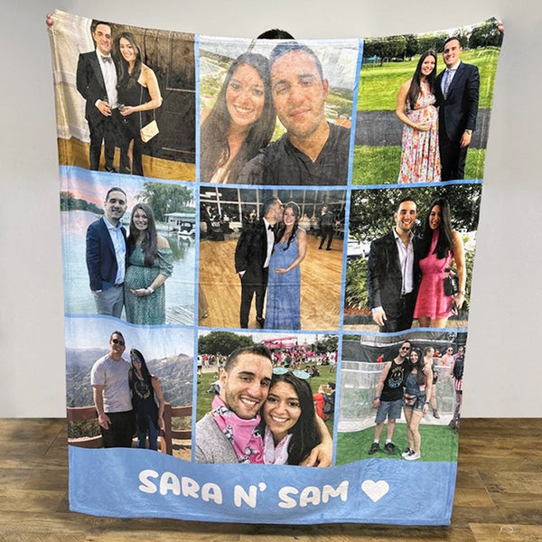 Personalized Photo Blanket, Personalized Gift, Memorial Blanket, Anniversary Gift