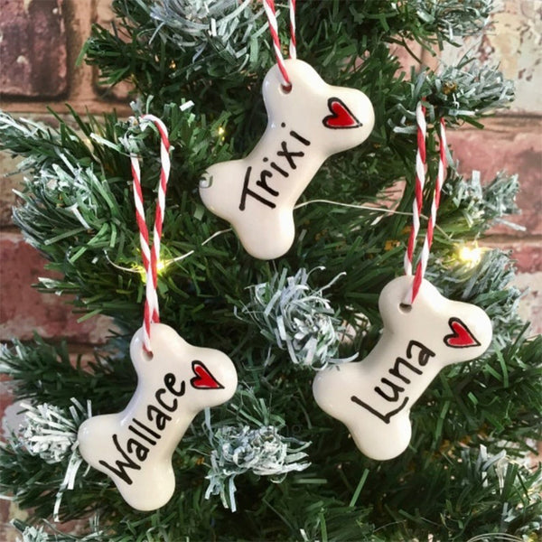 Dog Christmas decoration, personalised Christmas decoration