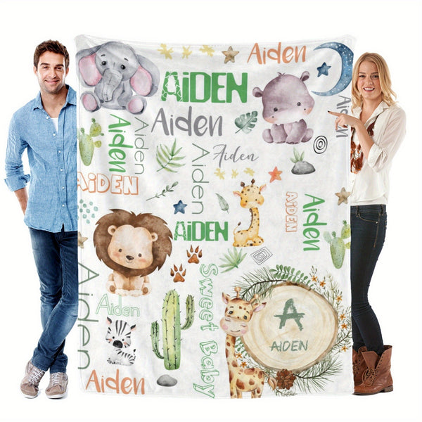 Custom Name Personalized Flannel Blanket