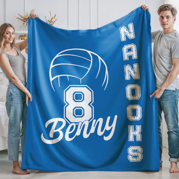 Personalized Volleyball Team Blanket: Custom Senior Gift