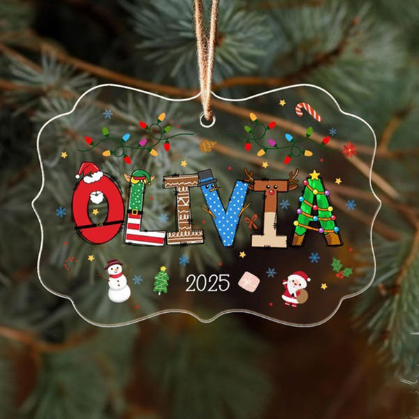 Personalized Boys Girls Christmas Ornament