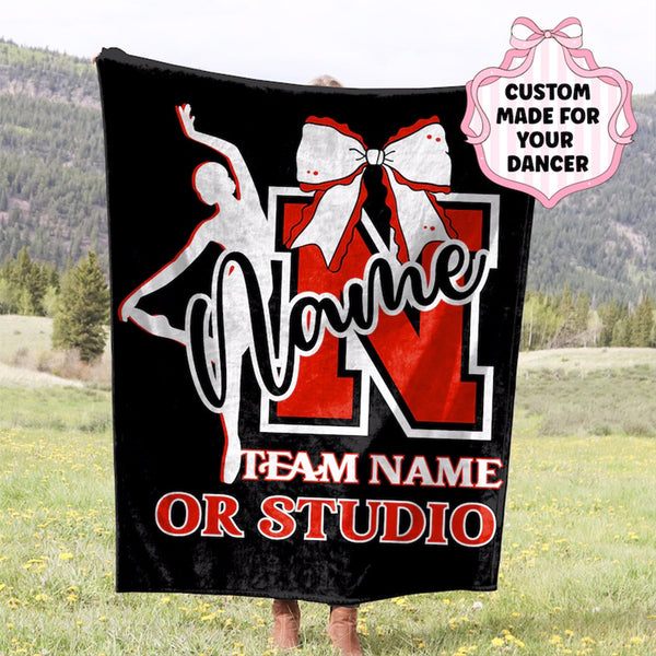 Dance Team Blanket, Personalized Dance Blanket Gift for Dancer