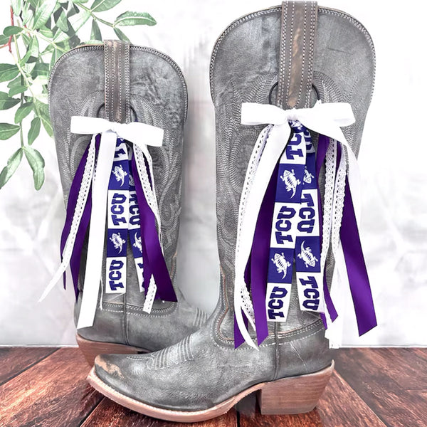 School Spirit Boot Bows, Bows for Boots, Pair