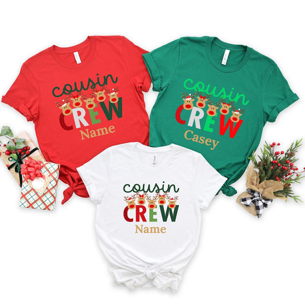 Christmas Cousin Crew matching T-Shirt, Personalized Family matching shirt