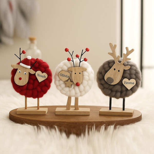 Custom Family Personalized name reindeer deco, gift for family