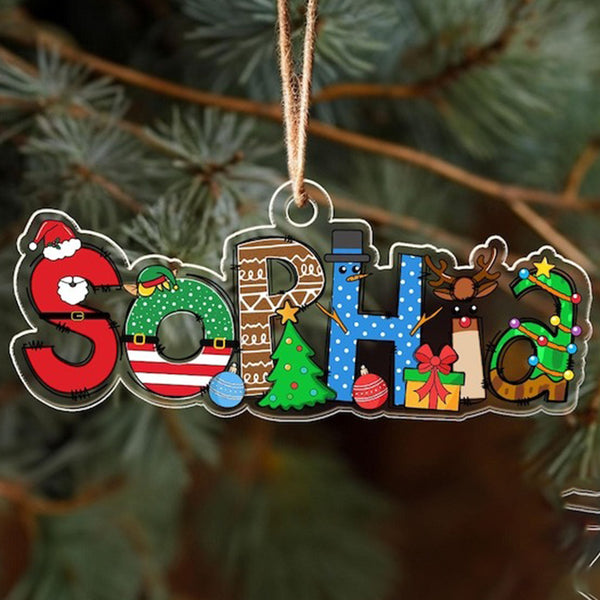 Custom Name Ornaments, Christmas Gift, New Baby Ornament