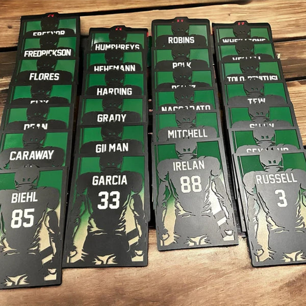 Personalized Football Player Silhouette Plaque Custom Team Graduation Gift