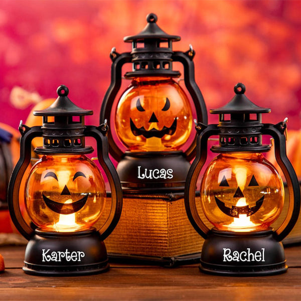 Personalized Halloween Pumpkin Lanterns, Kids Halloween Light