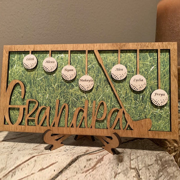 Personalized Dad or Grandpa Golf Sign | Fathers Day Golfing Gift for Daddy