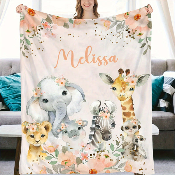 Customizable Soft Flannel Throw Blanket