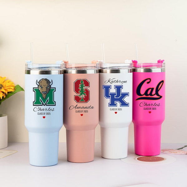 Personalised College Logo Tumbler,Custom University Logo Travel Cup,Graduation Gift