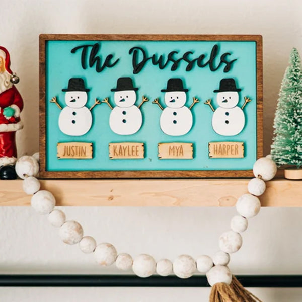 Snowman Family Decor - Winter Decor - Snowman Family Decorations