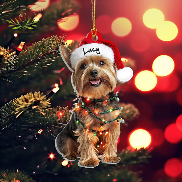 Custom Dog Yorkie Ornament
