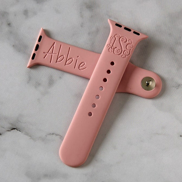 Monogran name Watch Band compatible with Apple Watch
