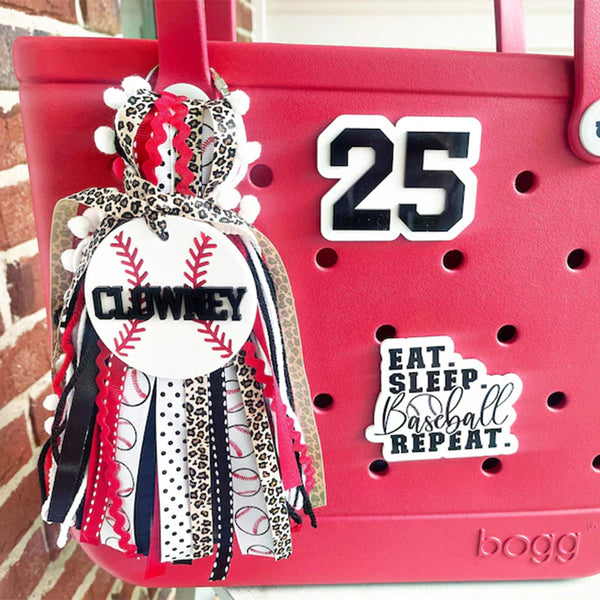 Softball  Baseball bag tag, bag charm,sports bag tag