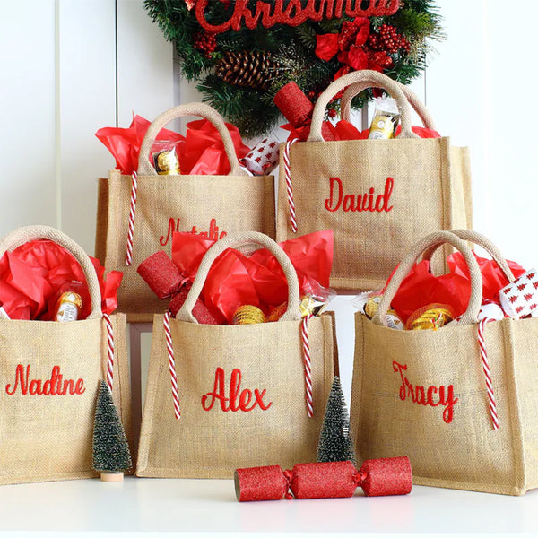 Christmas party bags, Personalised bag