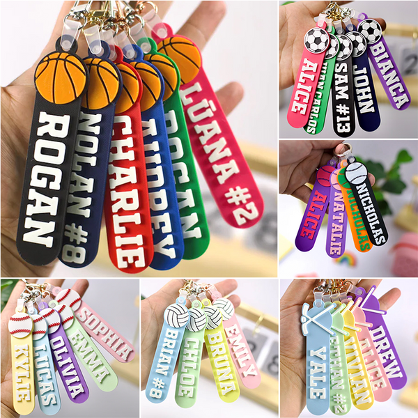 Sport Bag Tag: Custom Personalized Keychain