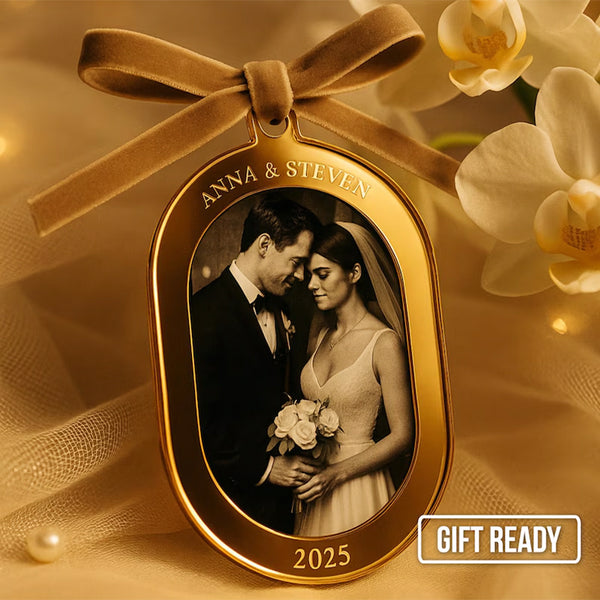 Our First Christmas Ornament - Wedding Gift, Anniversary Keepsake