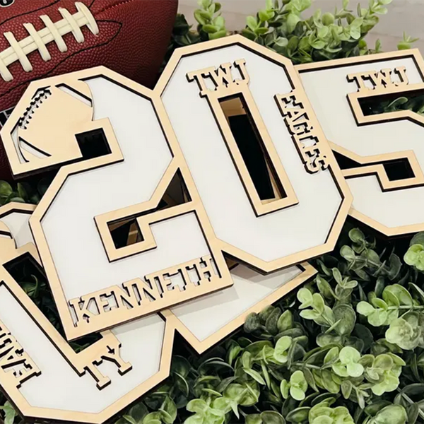 Senior Football Gift. Senior Night Gift. Jersey Number Sign. Graduation gift
