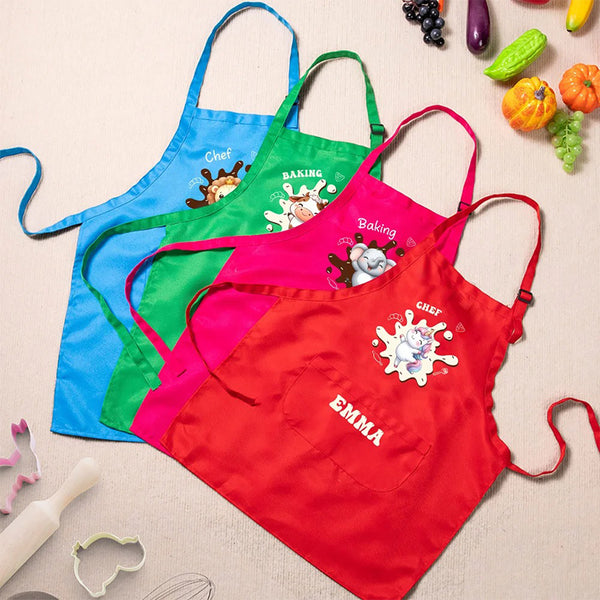 Personalized Cute Animal Adjustable Kid Apron