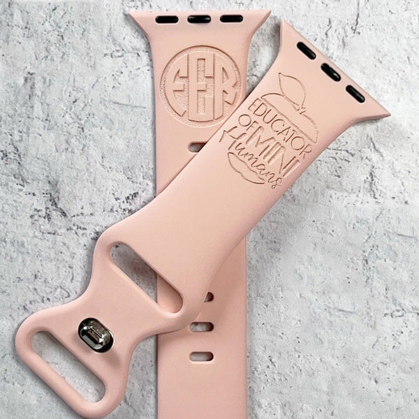 TEACH engraved band for Apple Watch sport silicone