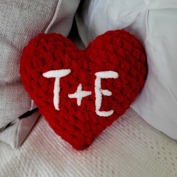 Personalized Valentine's Heart | Valentine's Plushie | Crochet Stuffie