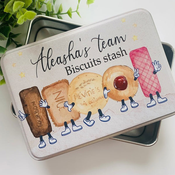 Personalised biscuit tin, biscuits, cookies, girlfriend, gift for her, him