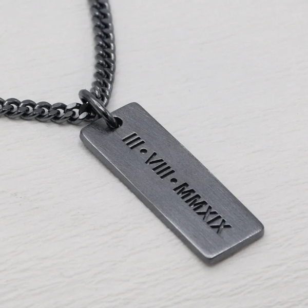Engraved Custom Necklace for Men-Customized Necklace