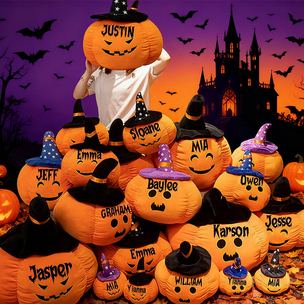 Halloween Pumpkin Pillow - Halloween Decor