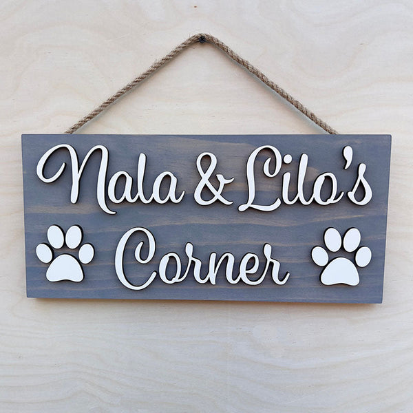 Dog Name Sign, 3D Dog Name Sign, Custom Dog Name Sign