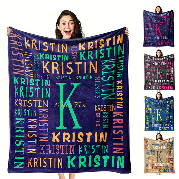 Personalized Polyester Blanket - Custom Name Blanket