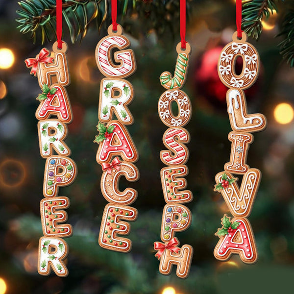Custom Gingerbread Alphabet Ornament