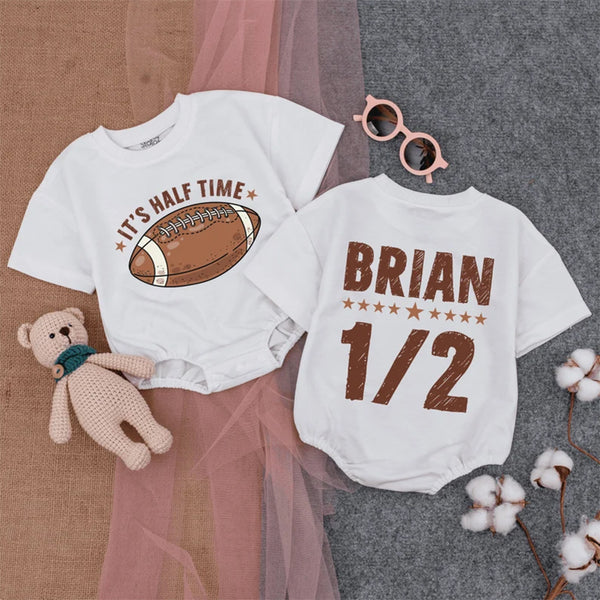Personalized It's Halftime Bubble Romper