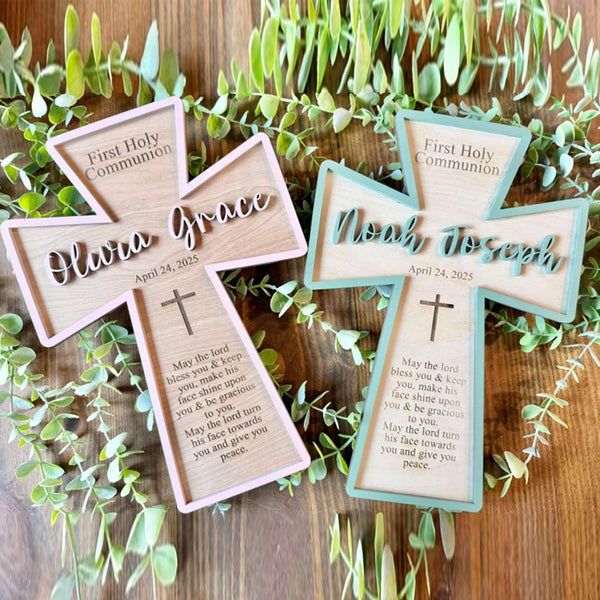 Personalized First Holy Communion Cross | Holy Communion Gift