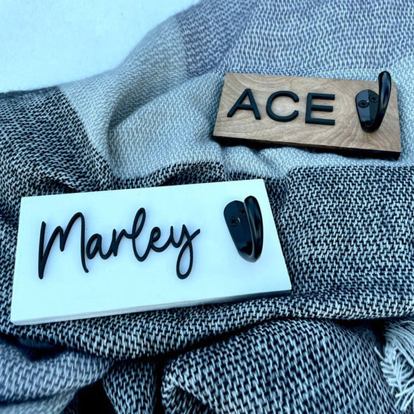 Personalized dog leash holder - custom dog leash holder