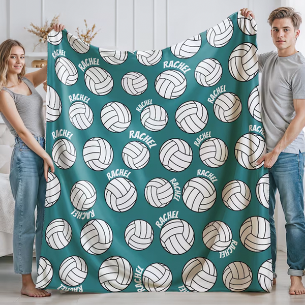 Personalized Volleyball Blanket: Custom Team blanket