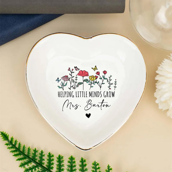 Teacher Appreciation Gift,Personalized Jewelry Dish Gift for Teacher