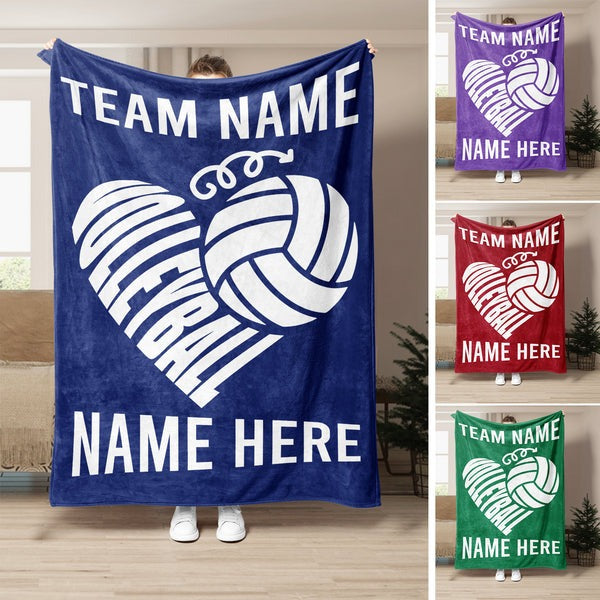 Personalized Volleyball Blanket,Custom Sport Gift