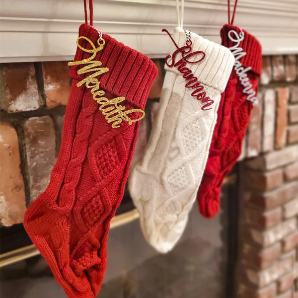 3D Stocking Name Tags Acrylic Christmas Stocking Name Tag