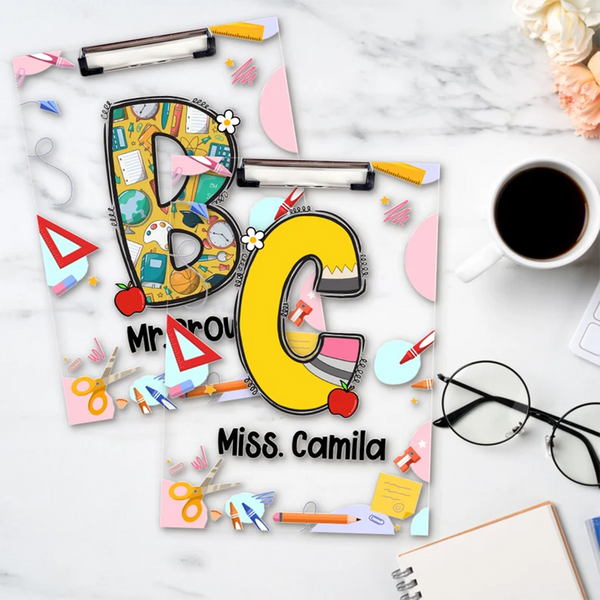 Personalized Teacher Clipboard, Custom Acrylic Clipboard For Teacher