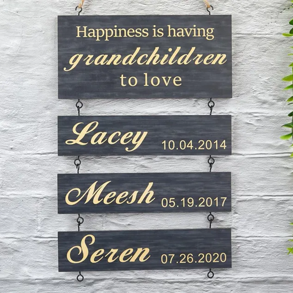Grandchildren Sign,Personalized Grandparent Sign