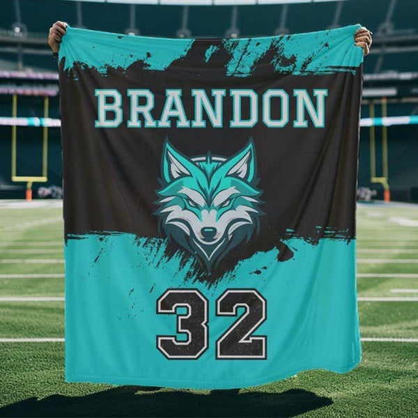 School Mascot Blanket for Team Sports Players