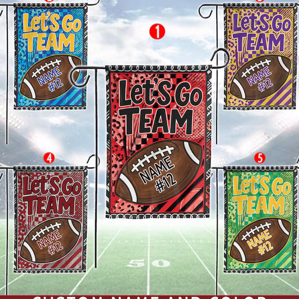 Custom Team Football Garden Flag, Personalized Football Yard Flag with Name Number