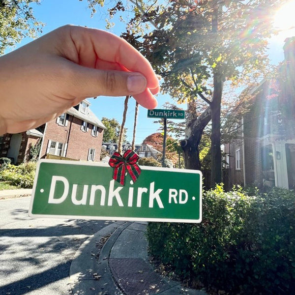 Street sign ornament  custom laser engraved acrylic ornament
