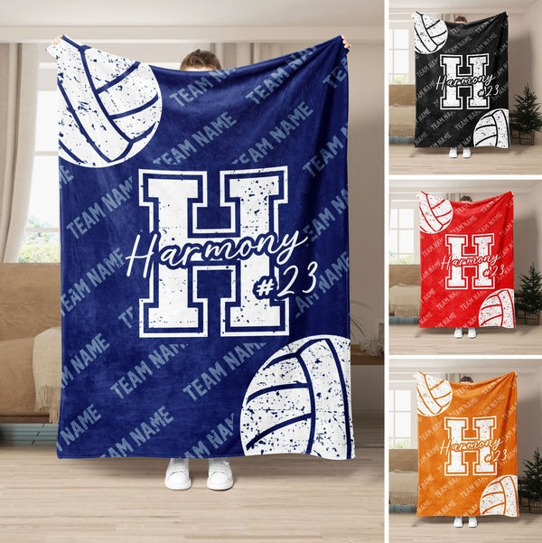 Personalized Volleyball Blanket, Volleyball Team