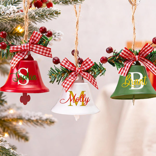 Personalized Christmas Jingle Bell, Custom Christmas Bell, Bell Ornament