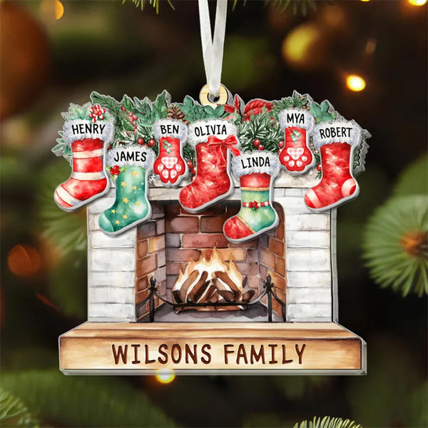 Personalized Family Christmas Ornament: Custom Acrylic