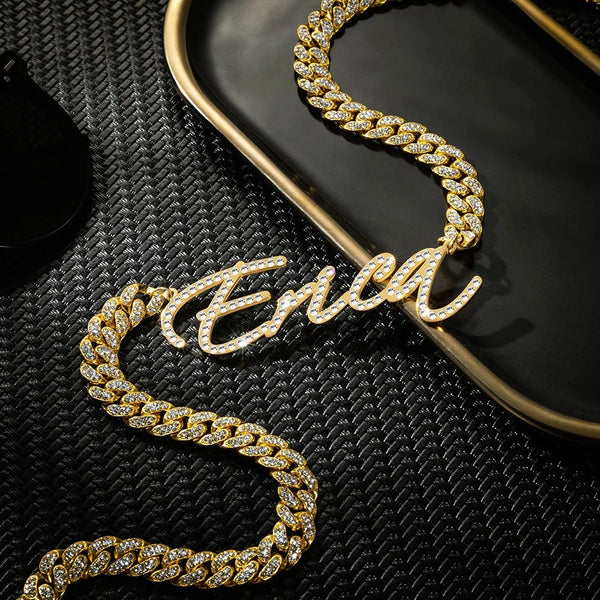 Personalized Iced Out Cuban Necklace with Name